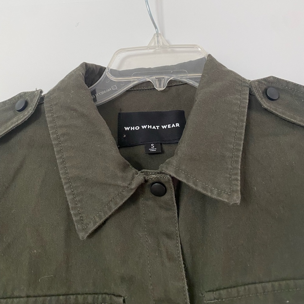 Who What Wear Ruffle Sleeve Utility Jacket - Picture 5 of 7